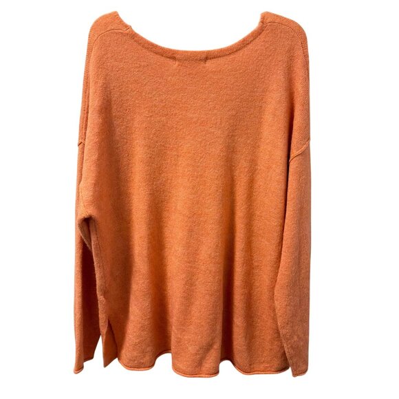 L.O.G.G By H&M Oversized Soft V-Neck Wool Blend Sweater Sz M  Orange - Picture 11 of 12
